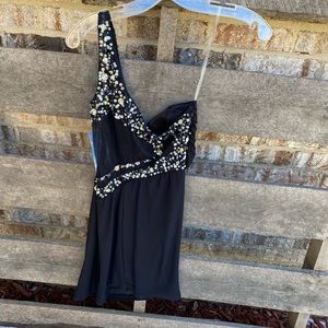 Prom Girl One-Shoulder Dress with Rhinestone new